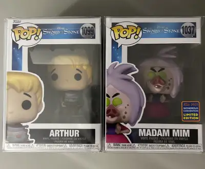 Funko pop Disney sword in the stone Arthur madam mim exclusive, View more