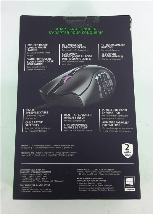 RAZER NAGA X GAMING MOUSE in Mice, Keyboards & Webcams in Barrie - Image 3
