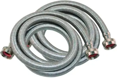 PAIR OF WASHING MACHINE WATER SUPPLY HOSES, View more