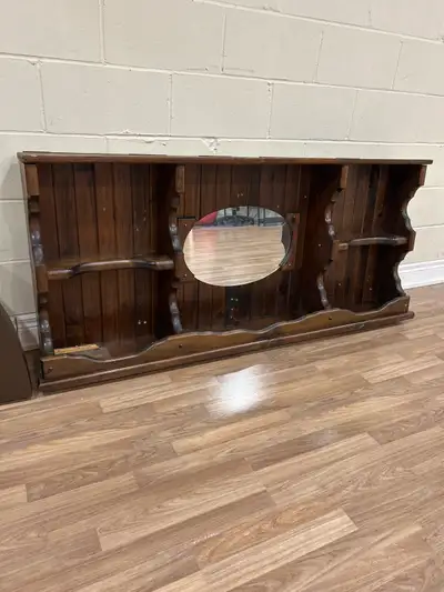 Wood wall  Shelf With Mirror, View more
