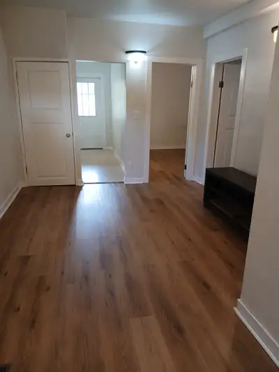 4 bedroom and den house for rent Laundry room in the basement Central air conditioner. Fenced big ba...