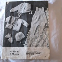 Mid Century knitting guide magazine, New born - 12 months