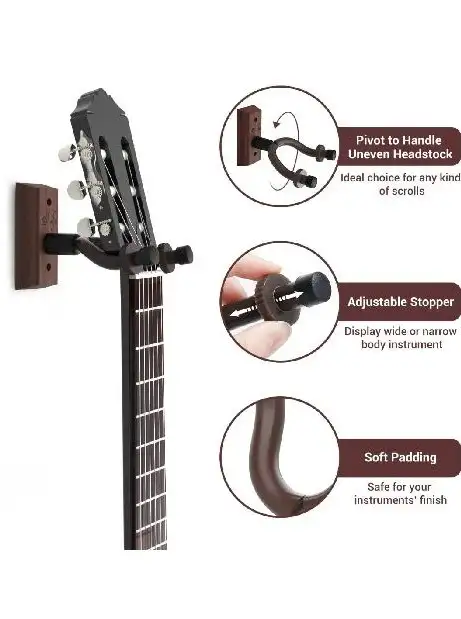 2 Pack Ohuhu Guitar Wall Hanger in Guitars in Mississauga / Peel Region - Image 3