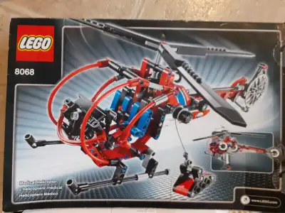 Lego Technic Medical Helicopter 8068 -- complete set with instruction book