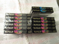 13 sealed FUJI cassette tapes: 2 DRii 90 min, 11 DR 60 min