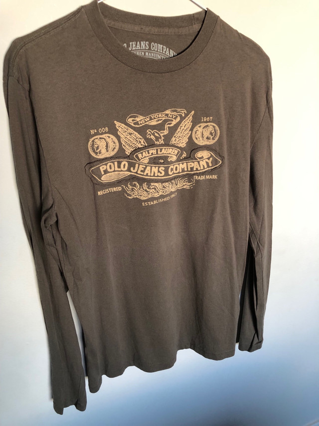Ralph Lauren T-shirt and sweatshirt for men size S in Men's in Calgary - Image 3