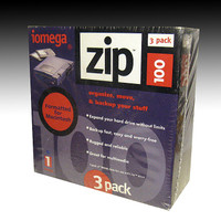 Original Sealed Iomega Zip 3-Pack Disks NEW Sealed