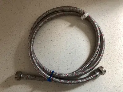 NEW  6FT  BRAIDED  WASHING  MACHINE  HOSE, View more