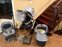 Uppababy Vista stroller set with Mesa car seat . After cleaning.
