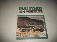 1981 FORD PICKUPS 4-WHEELER DEALER SALES BROCHURE. LIKE NEW!