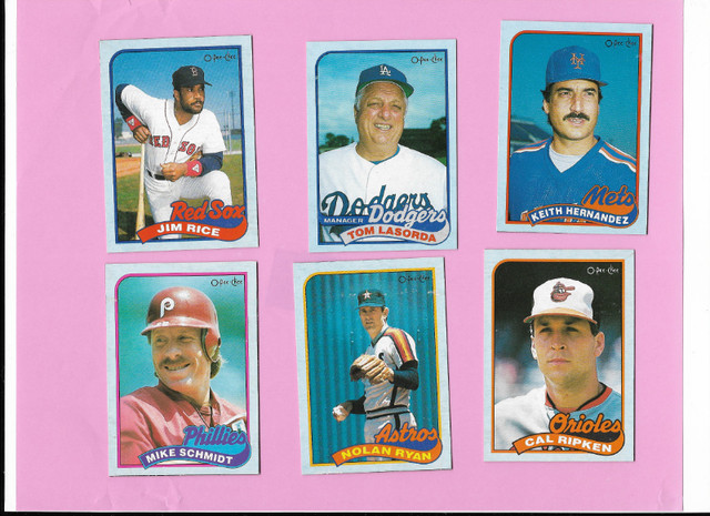 Vintage Baseball: 1989 OPC Baseball Box Bottom 16 Card Set dans Art et objets de collection  à Bedford - Image 3