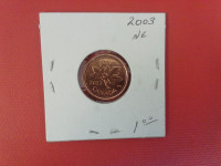 Canada 2003 pennies       NE