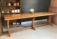 Table de monastère antique en bois 