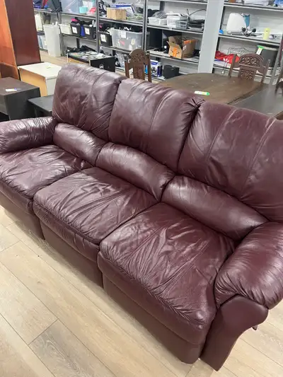 Leather Sofa w/recliners, View more