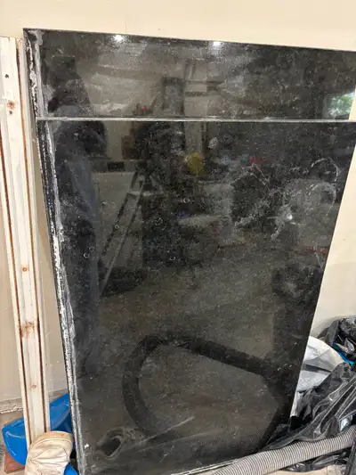 Kitchen counter top with sink black granite in excellent condition 25 x 90” plus two additional piec...