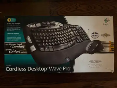 Logitech Cordless Desktop Wave Pro Keyboard and Laser Mouse, View more
