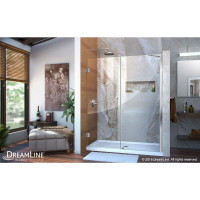 DreamLine Unidoor 53 to 54-inch x 72-inch Frameless Hinged Pivot