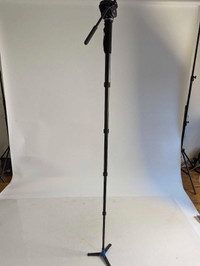 Benro large monopod with manfrotto fluid head