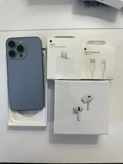 iPhone 13 Pro 256gb 100% batt **Airpods/Charger + Delivery**, View more