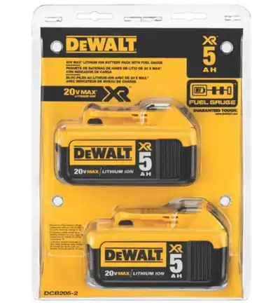 Brand NEW Dewalt 20V DCB205 - 2pack 5Ah batteries, View more