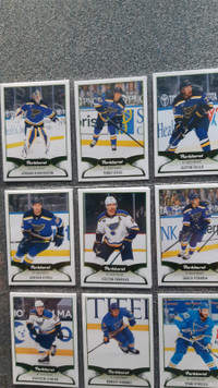 2021-22 Parkhurst St. Louis Blues 10 basic Cartes hockey cards