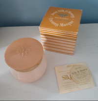 Vintage Avon Silk & Honey Creamy Masque glass beehive bottle box