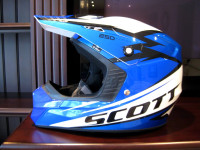 Scott 250 Race Blue/White Motocross ATV Helmet New Adult Size M
