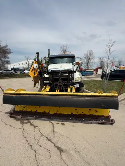 Two 2011 Mack Trucks Granite Tandem MP8 425HP 4500RDS Allison Automatic Plow Wing V Hopper With Anti...