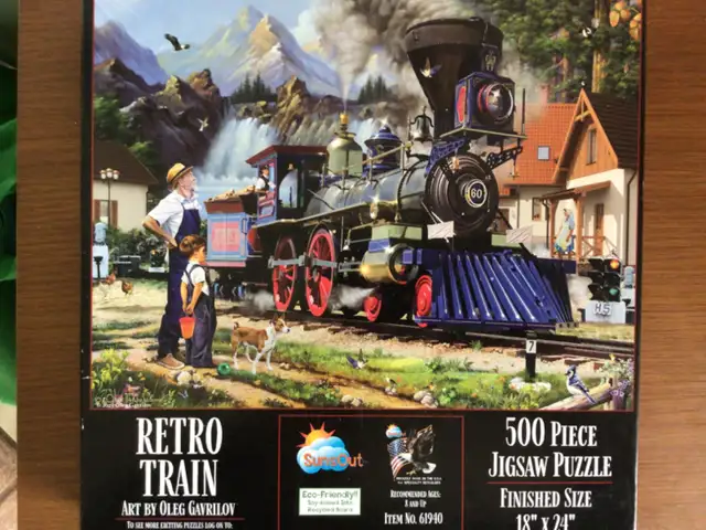 500 pc Puzzle, RETRO TRAIN