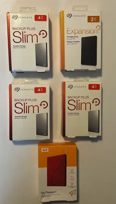 Seagate and Western Digital Portable Drives, View more