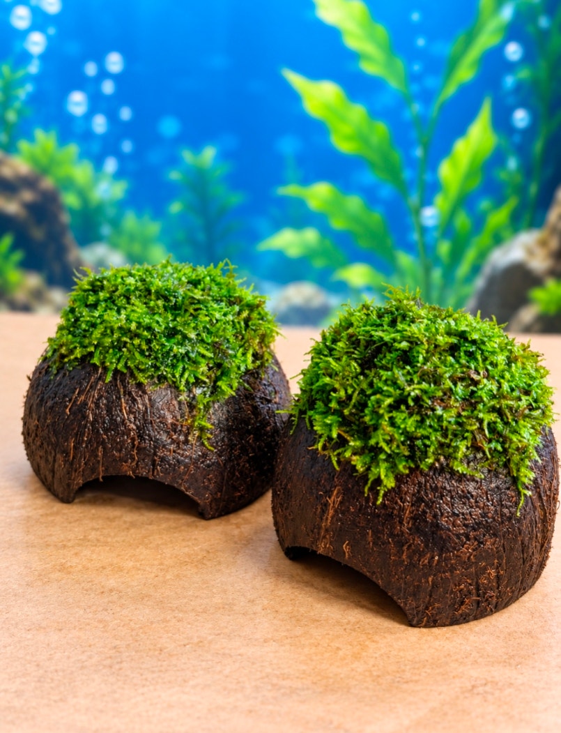 Java Moss on Coco Shell - Live Aqaurium Plant and Decor | Fish for ...