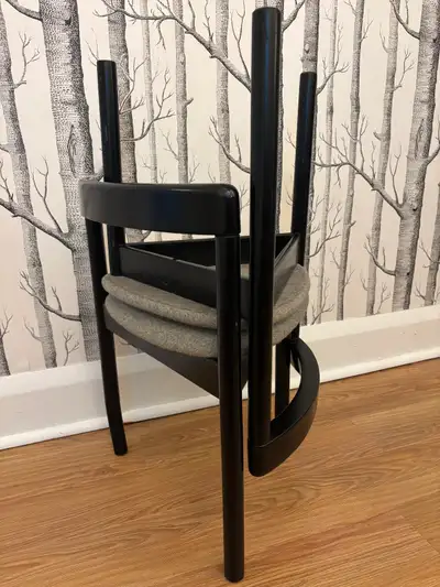 Pair of MCM Wood Tripod Chairs, View more