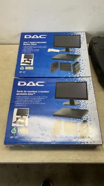 NEW in Box DAC Height Adjustable LCD/TFT Monitor Riser -Up to 66lb LCD Monitor -Black $10 (firm) ......