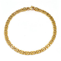 14k Yellow Gold Chain Bracelet, 7.25 inches (estate, 00023924)
