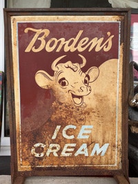 Antique  Borden’s Ice Cream Sign