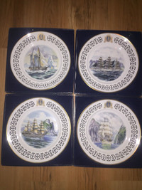 Bing & Grondahl Copenhagen Porcelain Windjammer Series set of 4