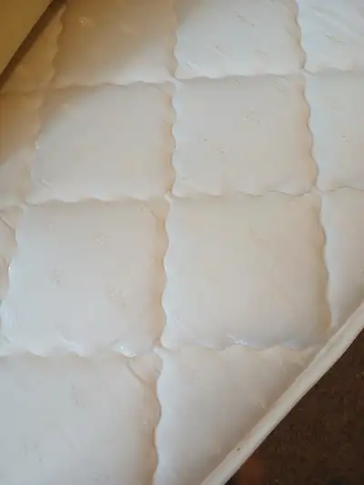 Queen Mattress & Box Spring & Bed Frame. Orig owner, View more