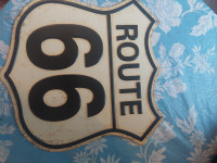 Historic Route 66  metal highway sign