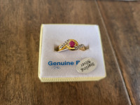 Brand New Sterling Silver Natural Ruby Ring For Sale