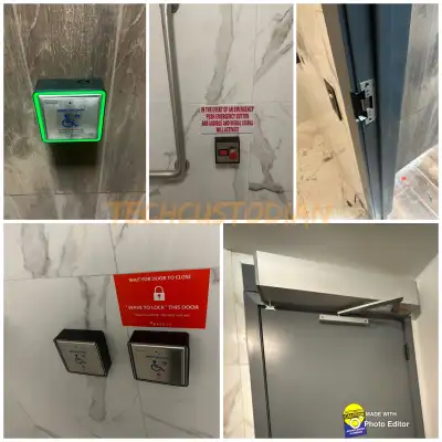 Handicap door operators, Complete touch-less wave to open door or push to open entry systems dedicat...