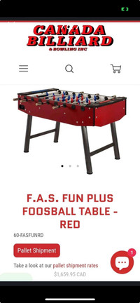 FAS Foosball Table- Made in Italy - $950 - Perfect Condtion