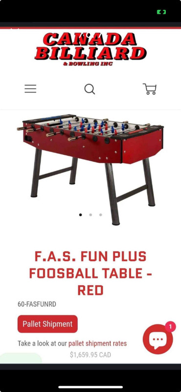 FAS Foosball Table- Made in Italy - $950 - Perfect Condtion in Hobbies & Crafts in Hamilton