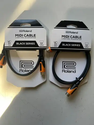 Pair Roland Midi Cables, 3 Feet Long, View more