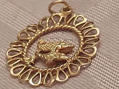 Yellow gold pendant 14K ., View more