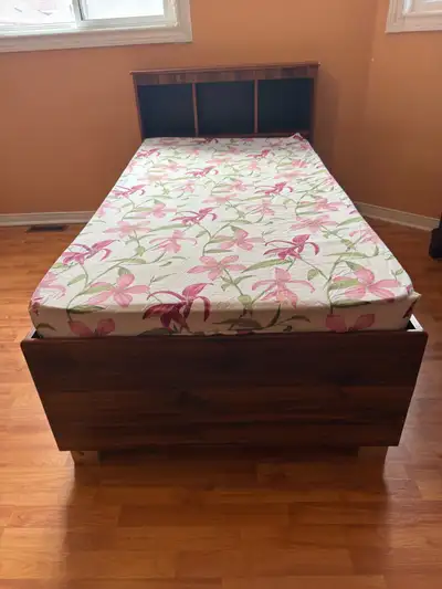 Twin Bed with Headboard and Nightstand, View more