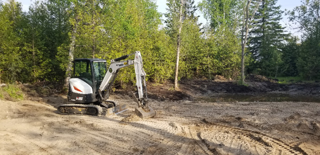 E35 bobcat excavator with experienced operator in Excavation, Demolition & Waterproofing in Kawartha Lakes