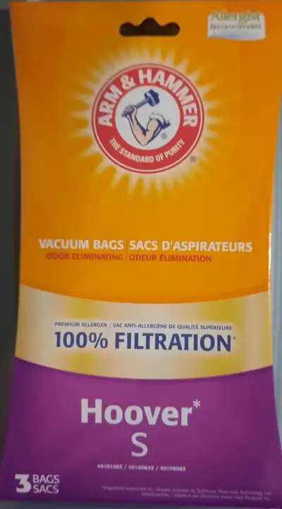 Hoover S Vacuum Bags 3 Bags per pack (8 packs total) $3 each/pack of 3 OR $20 for all 8 (24 bags)