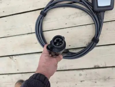 Ford EV charger with interchangeable 120v and 240v (stove) plugs. Up to 7,9kW/h (32A) Optional insta...