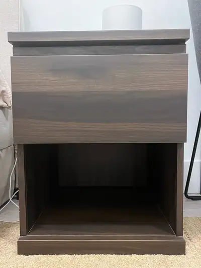 Modern Dark Wood Nightstand, View more
