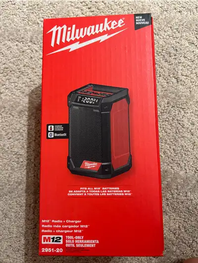 Brand new Milwaukee m12 Bluetooth & FM speaker & charger 2951-20, View more
